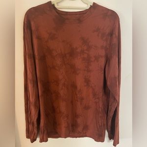 Lululemon Fundamental Long sleeve Red Tie Dye